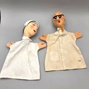 Kersa Folk Storytelling Hand Puppets Doctor and Nurse Set of 2